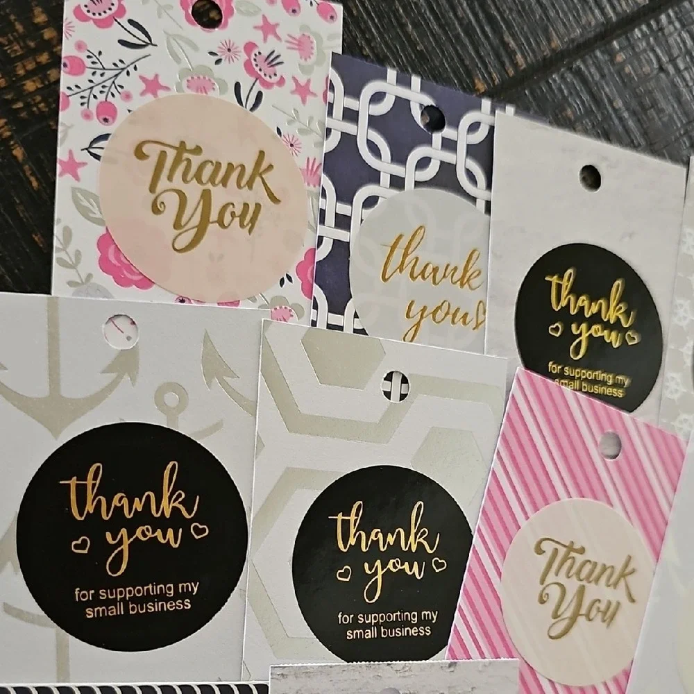 40 Assorted Cardstock Thank You Gift Tags Nautical Theme Party Favors